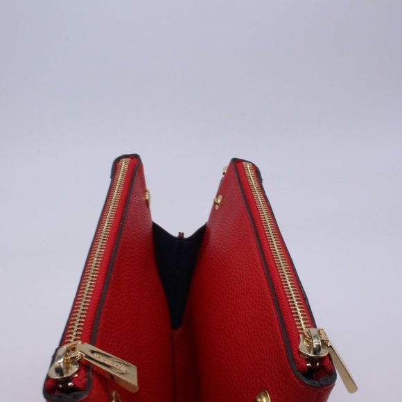 Michael Kors Red Pebble Leather Purse Wallet Clutch- Missing Chain minor defect - Picture 10 of 10